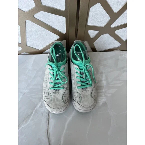 Dansko Elise Sneaker Sz 39 Us 8.5 9  Gray Suede Leather Comfy Athletic Shoes Wmn - Picture 5 of 13